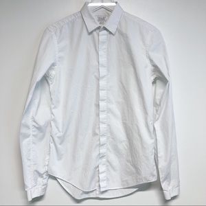Zara Man Fitted Pinstripe Shirt